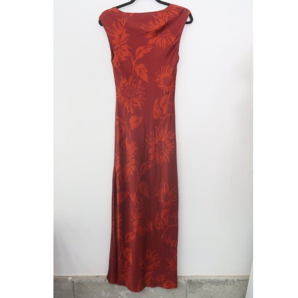 Reformation Hendrix Floral Print Silk Satin Midi Dress - Picture 5 of 13